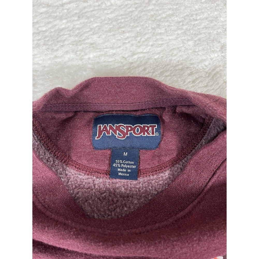 Jansport Virginia Tech Hokies Maroon Fleece Lined‎ Pullover Sweatshirt Men's M - Picture 4 of 8